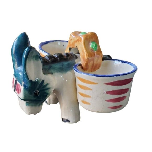 Vintage Jaham Ceramic Donkey Planter With Twin Pots & Saddle - Picture 2 of 7